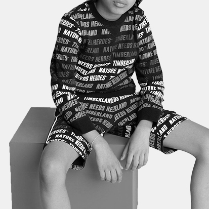 Boy's Timberland Sweatshirt and Shorts