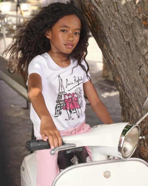 t-shirt paris tour eiffel pour enfant de la marque Sonia Rykiel 
