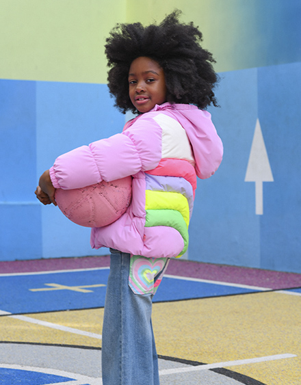 chaqueta de pluma rosa billieblush para niñas