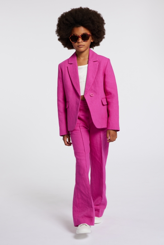Zweiteiliger Anzug in Fuchsia für kleine Mädchen von der Luxus-Marke Chloé