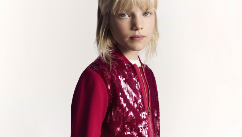 veste fuschia à sequins pour enfants de la marque luxe Lanvin