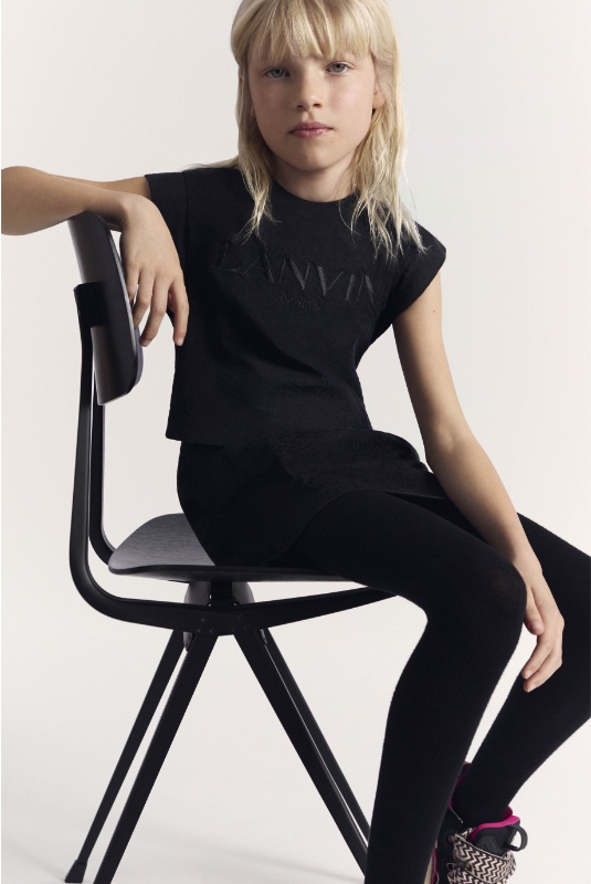 t-shirt et legging noir pour enfants de la marque luxe Lanvin