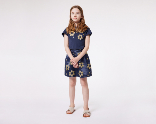 Gebloemde blouse en shorts voor meisjes van het luxemerk Lanvin