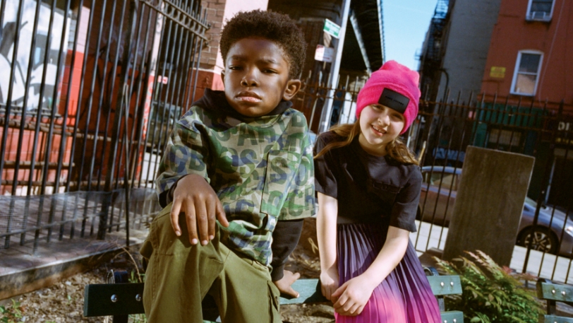 look urbain pour enfants de la marque luxe Marc Jacobs