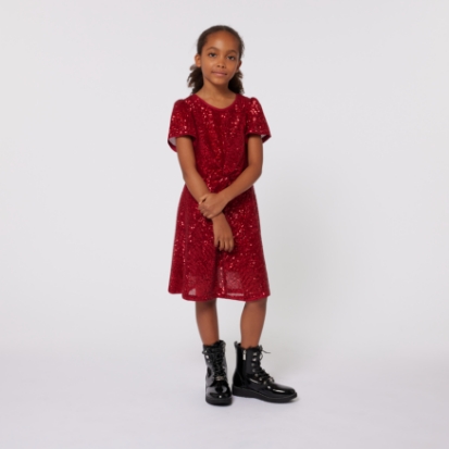 robe à paillettes rouge pour enfants de la marque Michael Kors