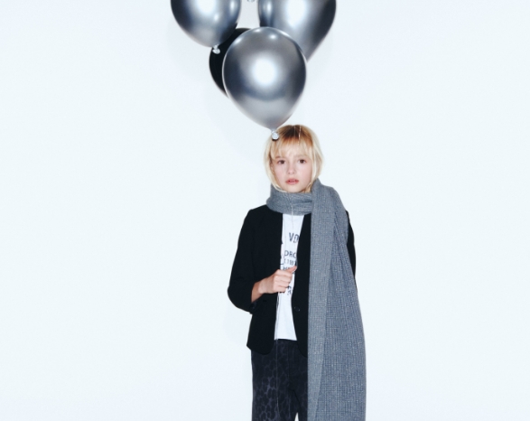 veste et écharpe grise pour enfants de la marque Zadig&Voltaire