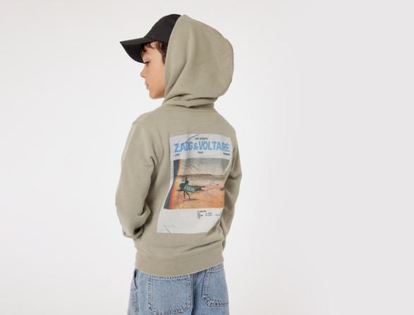 hooded sweatshirt for boys by Zadig et Voltaire