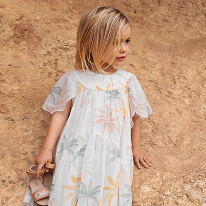 Chloé flowered blouse for girls kids around