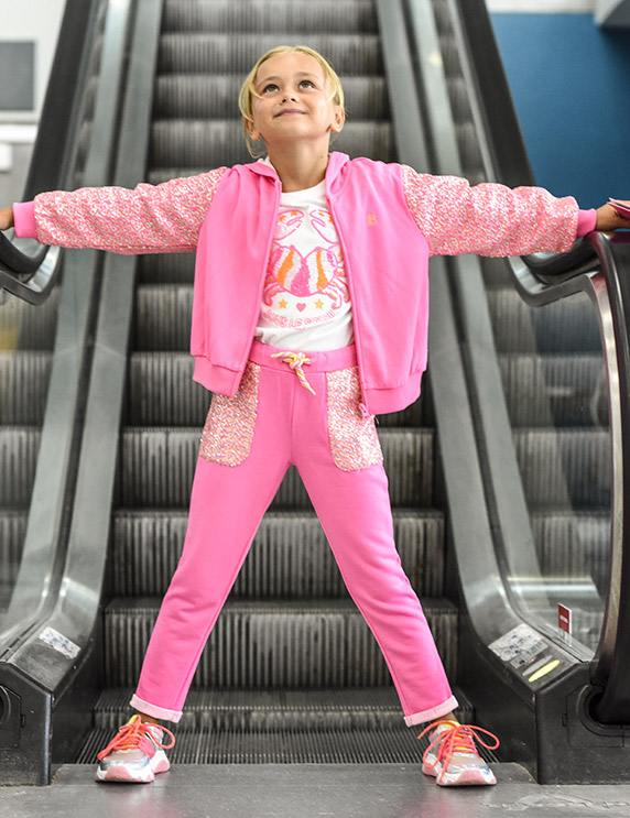 Billieblush pink jogging suit for girls