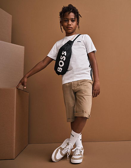 t-shirt short et baskets de la marque Hugo Boss kids pour enfant garçon
