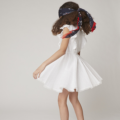Robe blanche bohème de la marque Zadig&Voltaire pour enfant fille