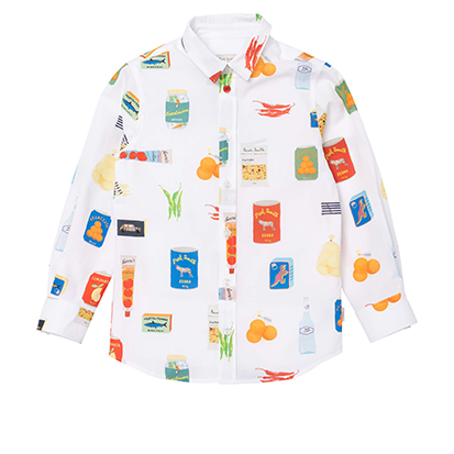 camisa con estampado de cebra de Paul Smith Junior para niños