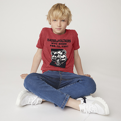 t-shirt à imprimé ours de la marque Zadig&Voltaire pour enfant garçon