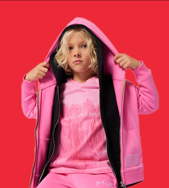 marc jacobs pull sweat jogging rose pour garçon petits prix kids around