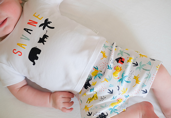 Organic cotton for babies from Carrément Beau