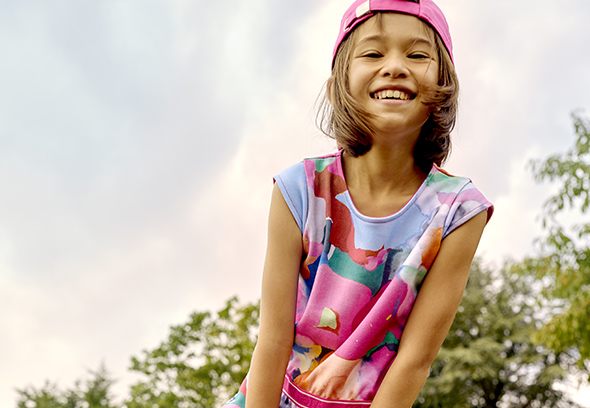 coloured t-shirt from the brand Aigle for girls
